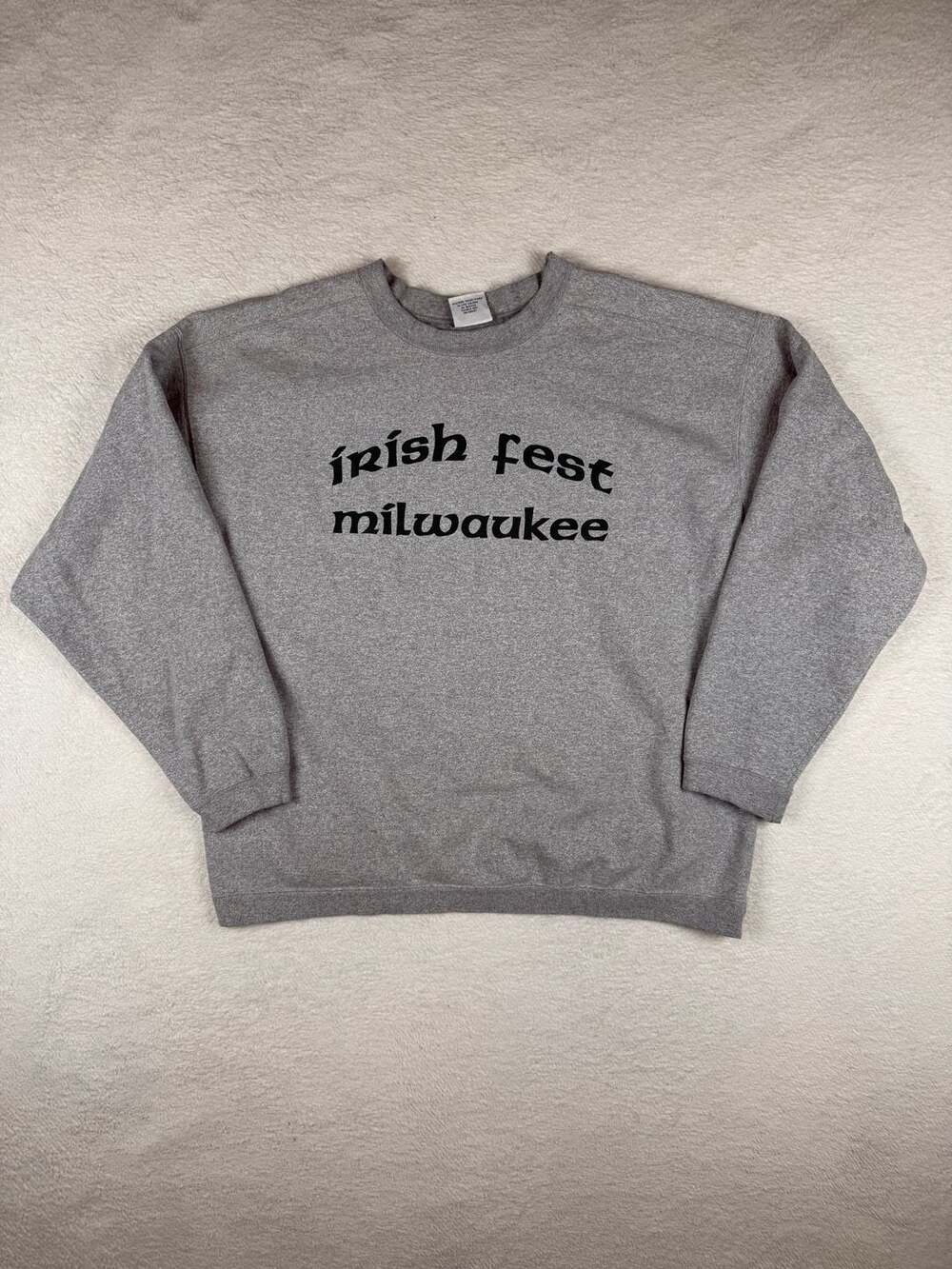Vintage Irish Fest Milwaukee Grey The Cotton Exchange Crewneck Sweatshirt XL
